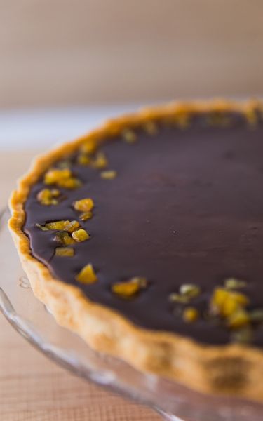 Narancsos étcsokoládés pite a sütinél